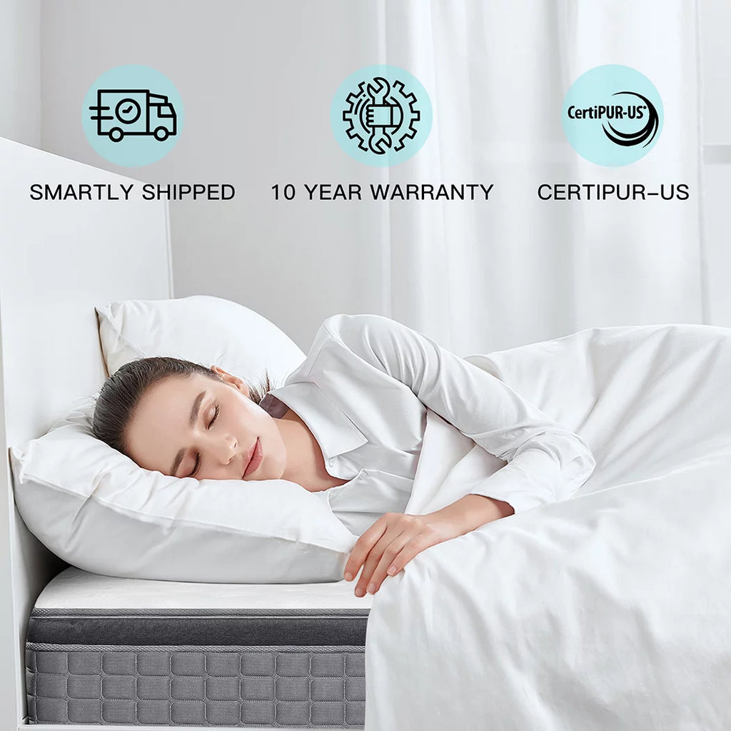 14 Gel Memory Foam Spring Hybrid Mattress in a Box, Twin Mattress H86518