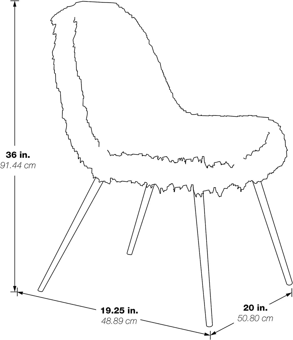 White Faux Fur Accent Chair Q2640