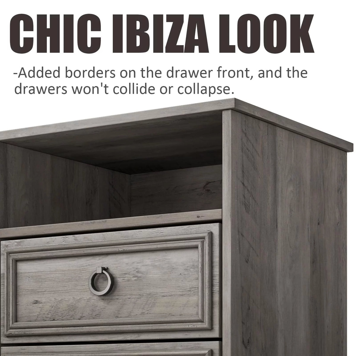 Gray Modern Nightstand Set of 2 P345