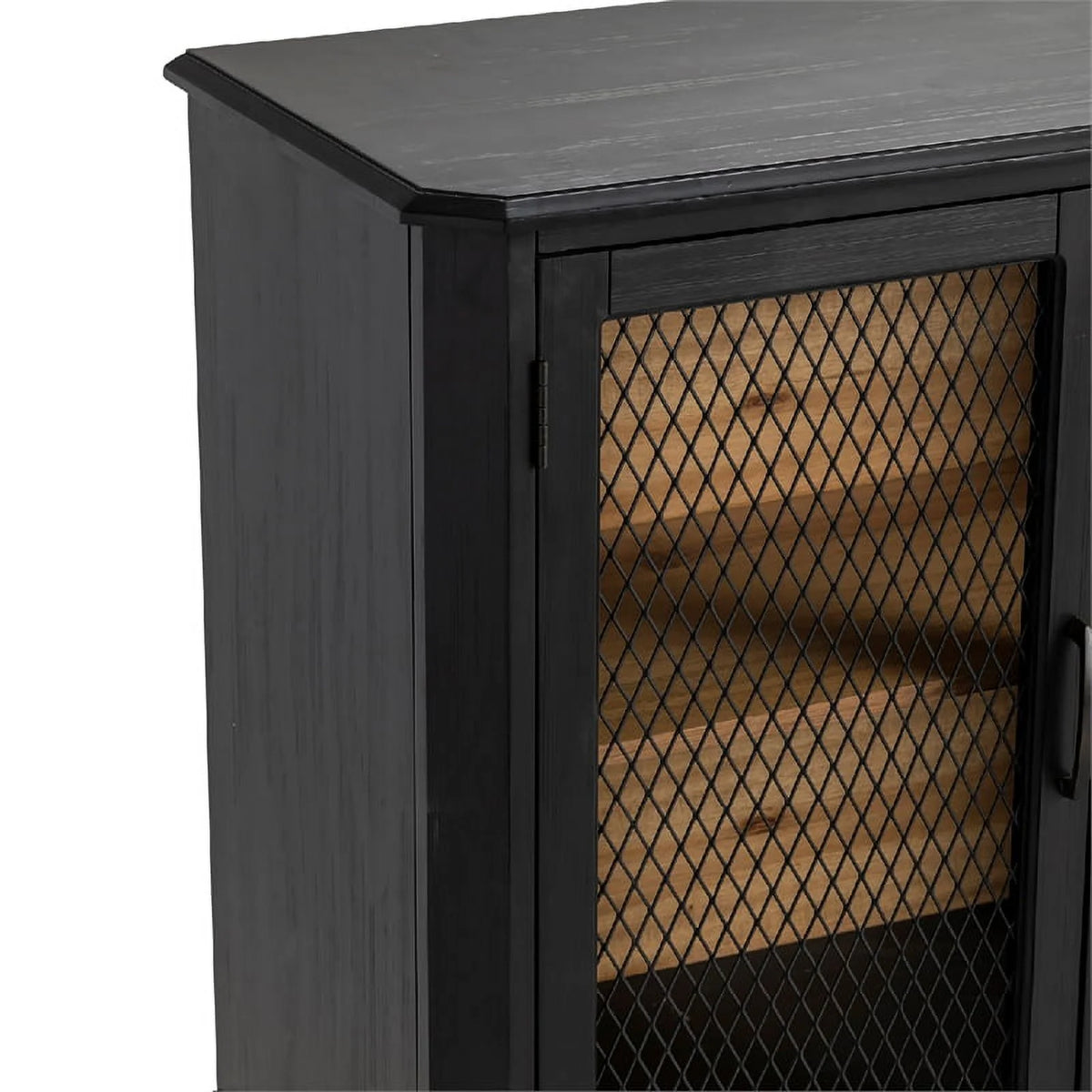 Black Wood 4 Door Sideboard M6697