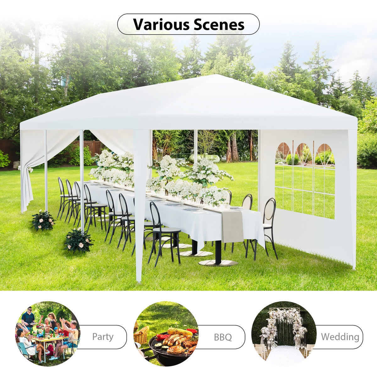 10'x30' White Outdoor Party Tent O6193