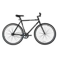 Black 700c 57cm Steel Frame Fixed Gear Bicycle R69185