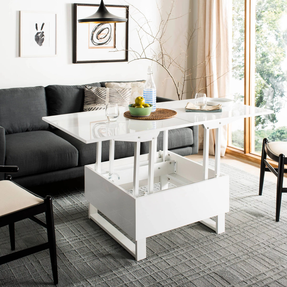 White Lift-Top Coffee Table X3781
