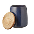 Stoneware Jar With Lid Dark Blue Z55822