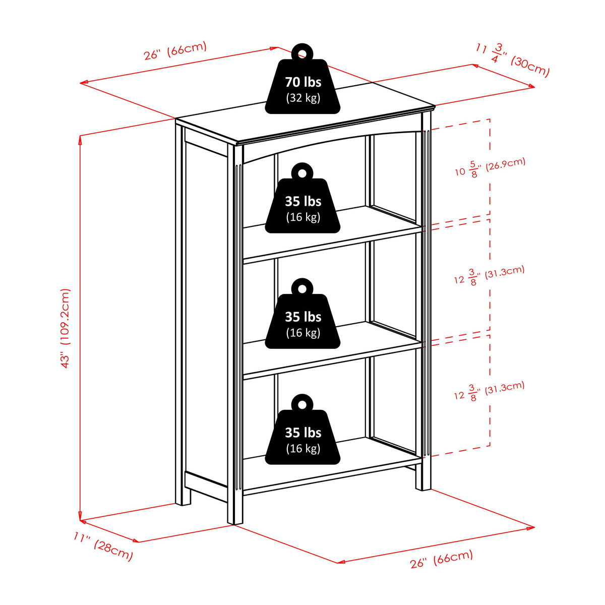 Espresso 5 Tier Storage Shelf N938172