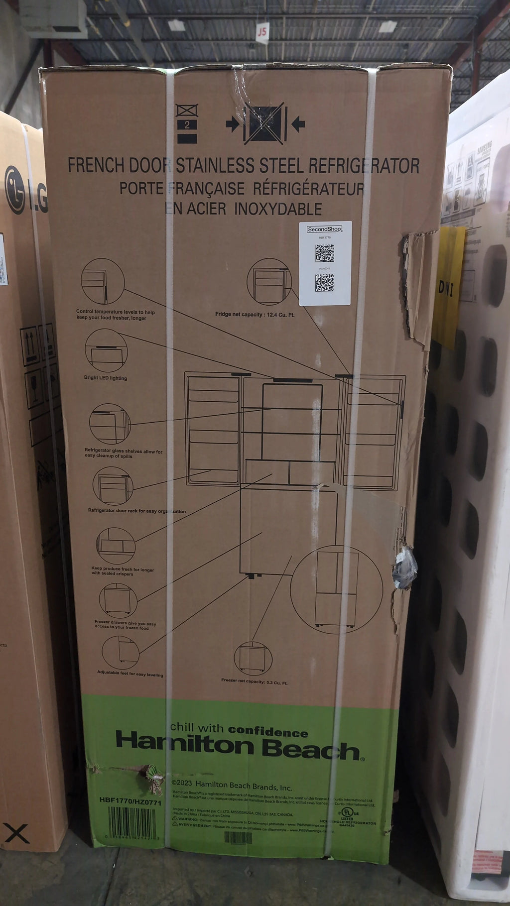 30 In. 17.7 Cu. Ft. French Door Refrigerator B548