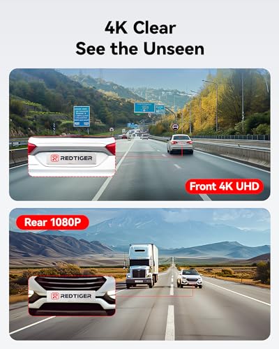 4K Dash Cam Front Rear with 32GB Card A25214
