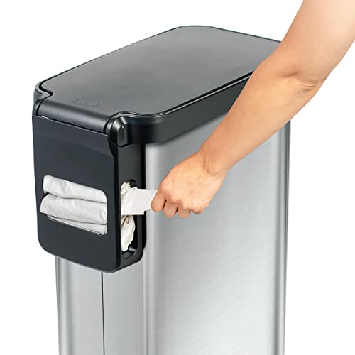 45 Liter Stainless Steel Slim Trash Can with Soft Close Lid K37199