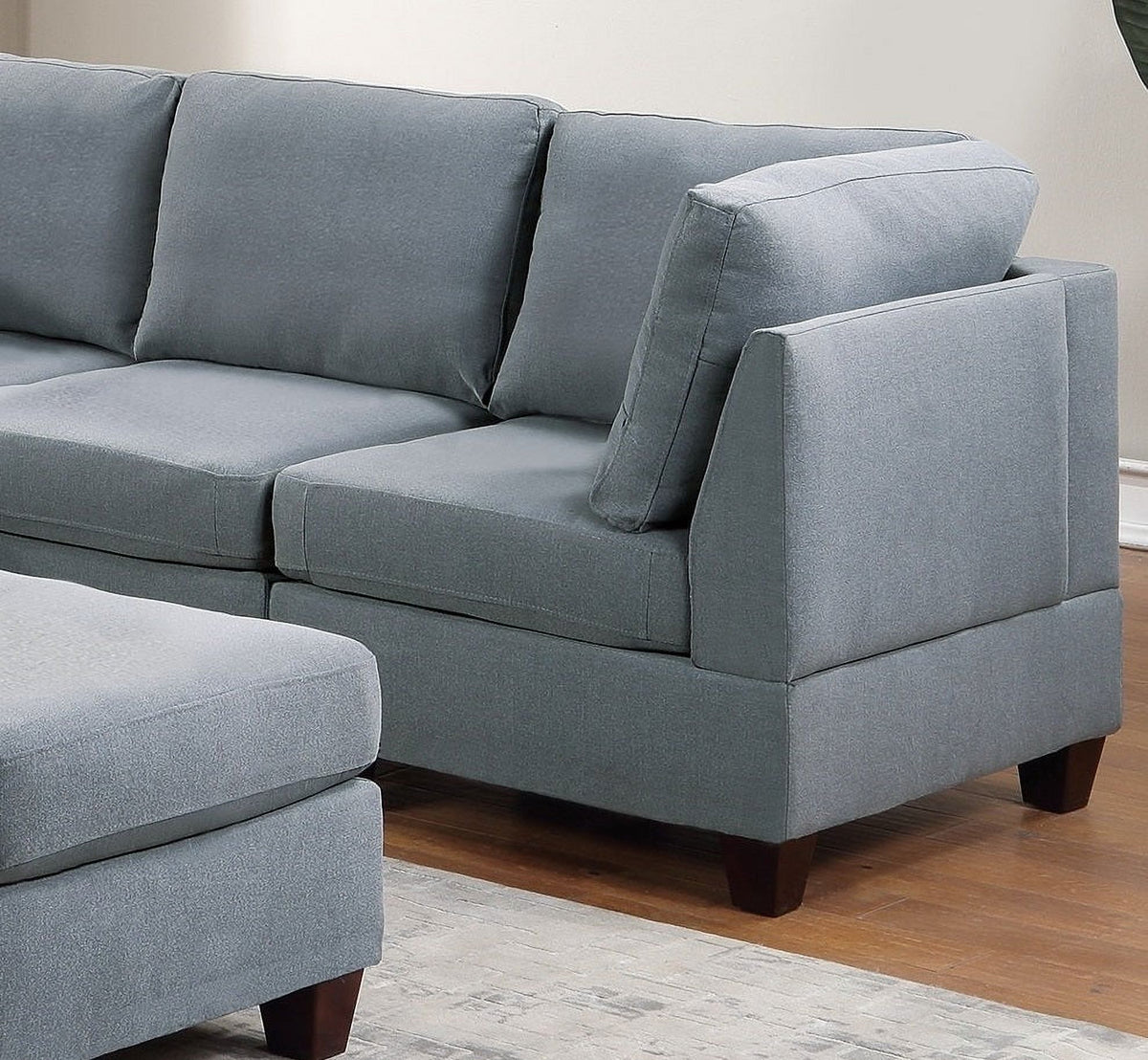 Modular Sectional 6pc Set Gray V67891