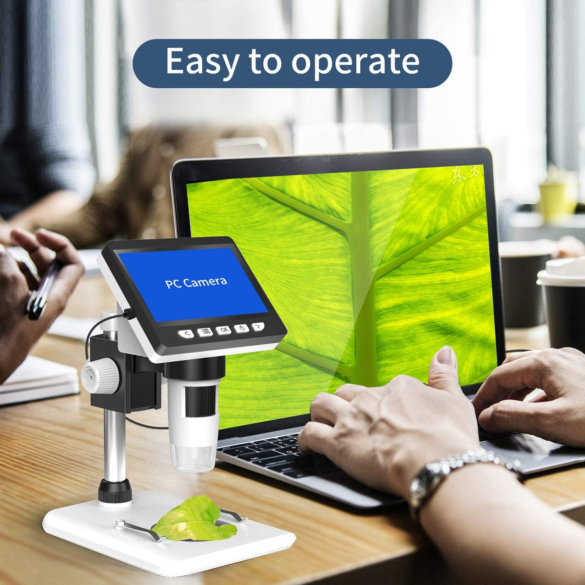 4.3 inch 50X-1000X 2 Megapixels USB Microscope with 32G TF Card Pack of 2 B437312