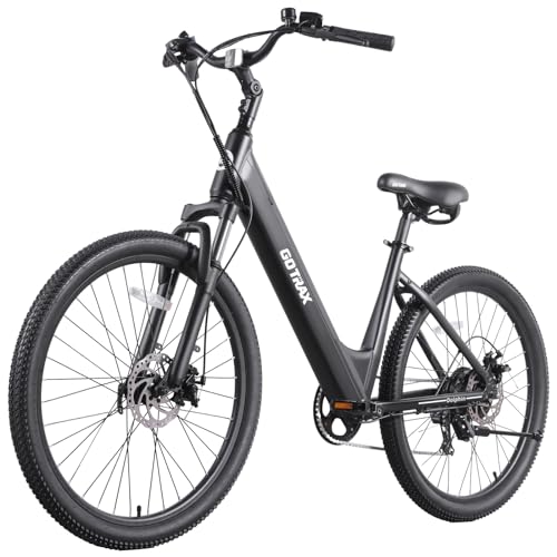26" Electric Bike 500W 7-Speed Step-Thru Bicycle N13519