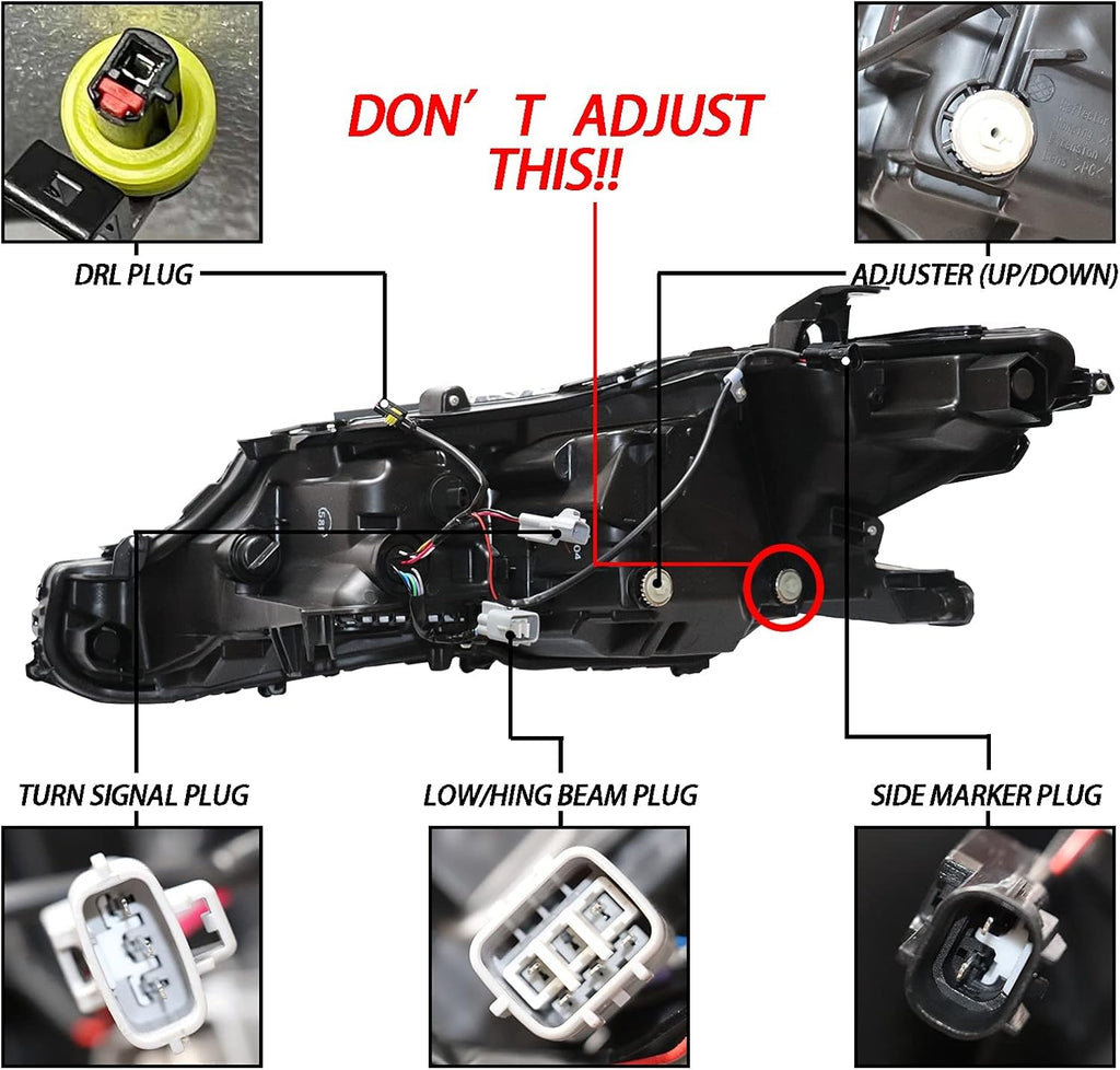 Upgrade Full LED Headlights Assembly with Sequential Turn Signal, Left+Right Pair S84284