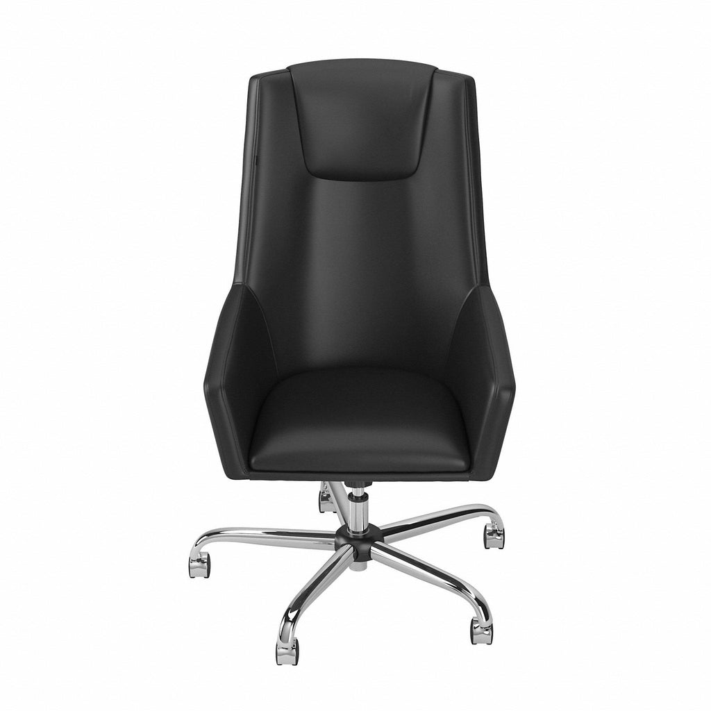Light Gray High Back Leather Box Chair C622