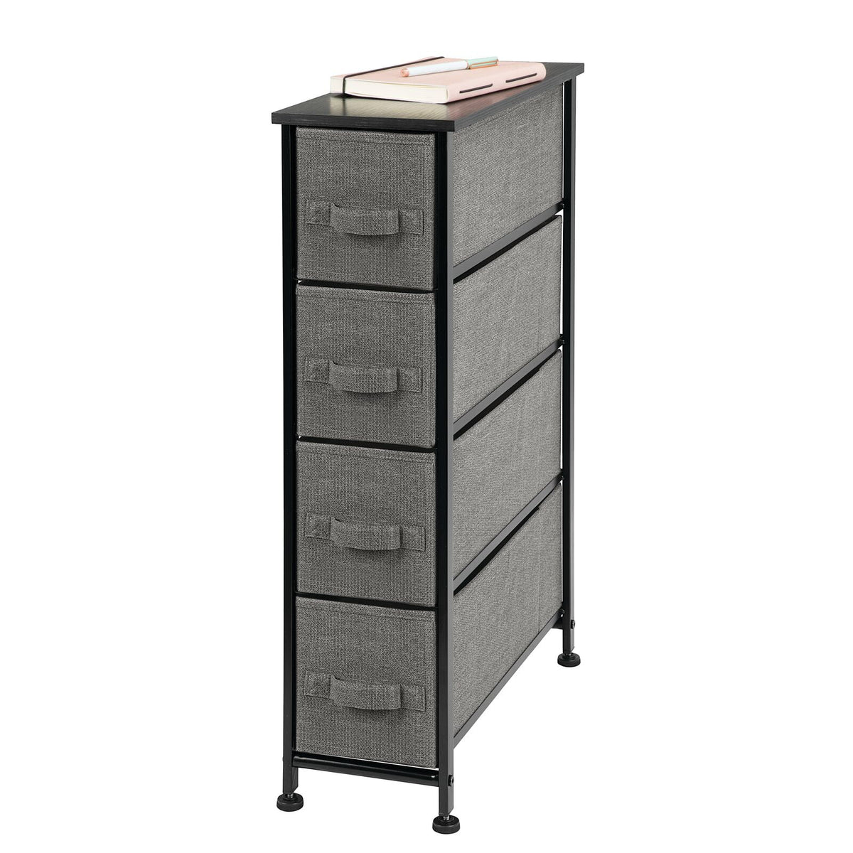Narrow 4 Fabric Drawers Dresser C434556