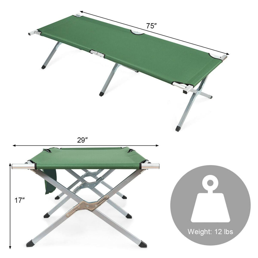 Heavy-Duty Folding Camping Cot with Carry Bag W2245