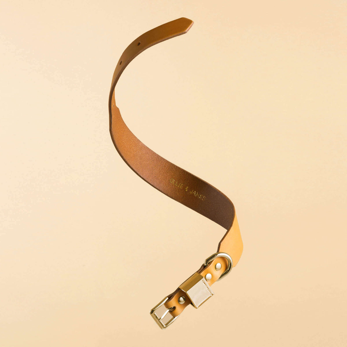 Camel Leather Dog Collar E731924