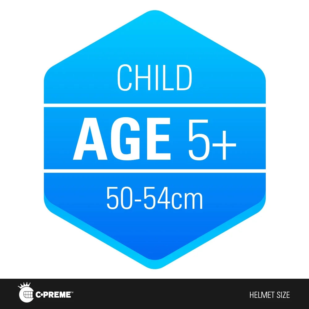 Zebra Mohawk Helmet, Child 5+ (50-54cm) K546