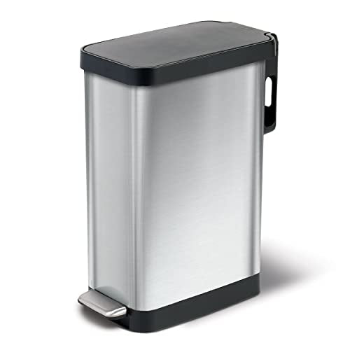 45 Liter Stainless Steel Slim Trash Can with Soft Close Lid K37199