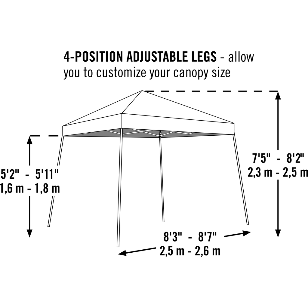 Terracotta 8' x 8' Pop-Up Canopy T21181