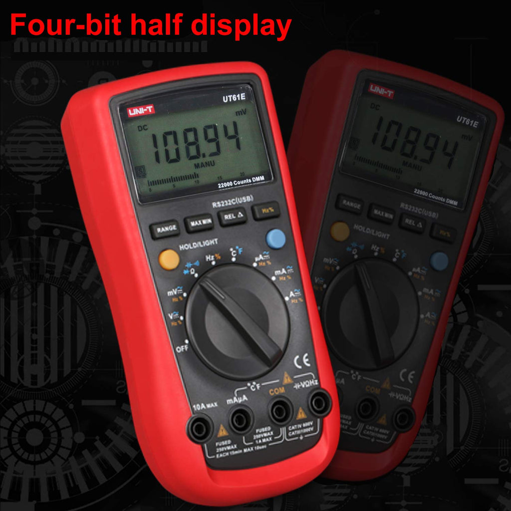 22000 Count True RMS Auto Ranging Digital Multimeter UT61E Pack of 2 H780