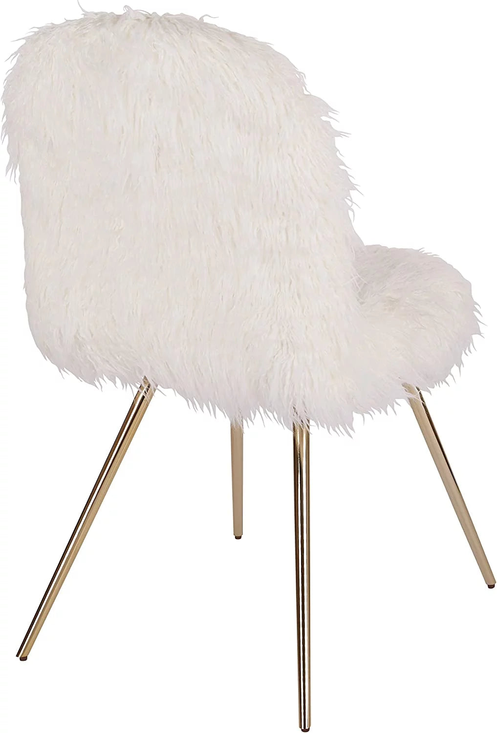 White Faux Fur Accent Chair Q2640