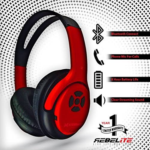 Red Bluetooth Headphones F584866