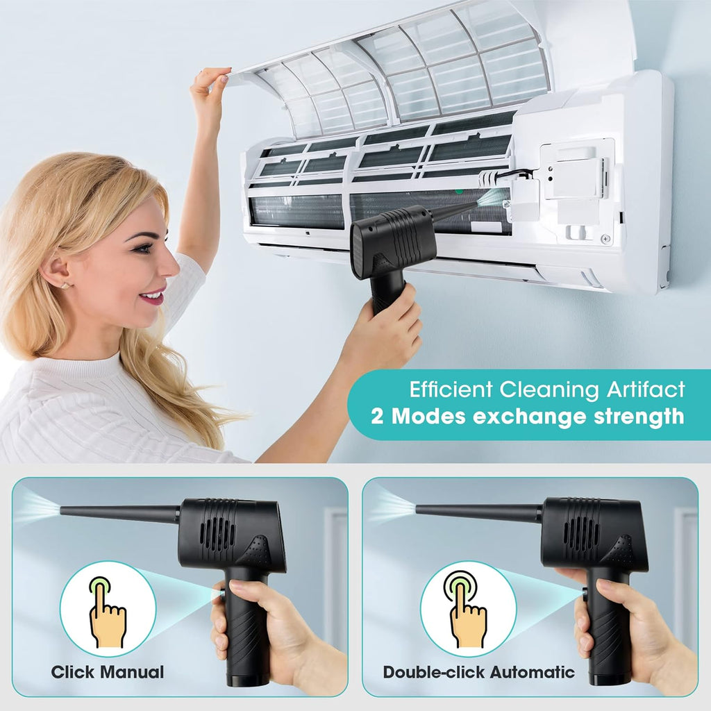 Cordless Electric Compressed Air Duster 33000 RPM 6000mAh Reusable Portable Air Duster A259
