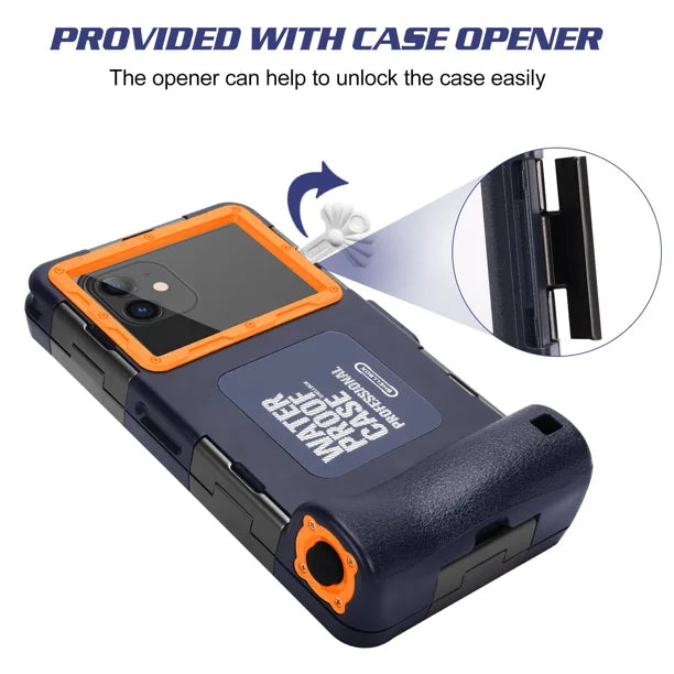 Waterproof Protective Case for Phones Up to 6.9 Inch with Lanyard T377795