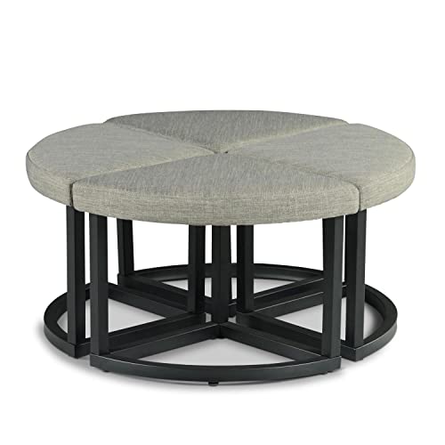 Brown Coffee Table with Stools F485