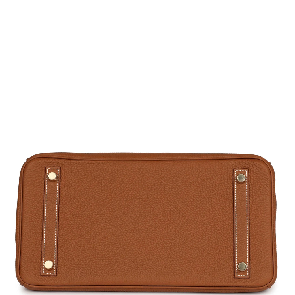 Gold Togo Leather Handbag T794