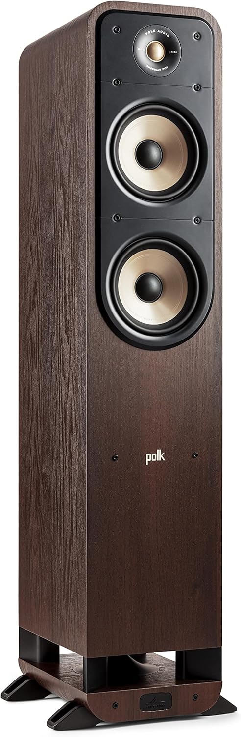 Walnut Tower Speaker with 1" Tweeter & 2 6.5" Woofers Y80682