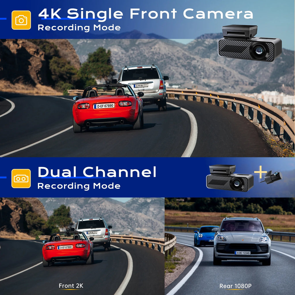 4K Dual Dash Cam with Night Vision M106