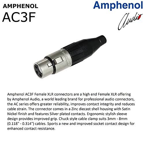 4 Units 1 Foot Canare L-4E6S Star Quad Balanced Microphone Cables with Amphenol Silver XLR Connectors B5276