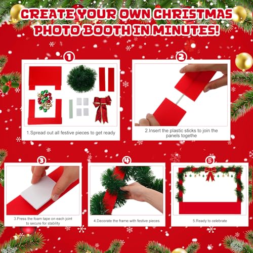 21 Pcs DIY Christmas Photo Booth Props Picture Frame 32" x 24" S330