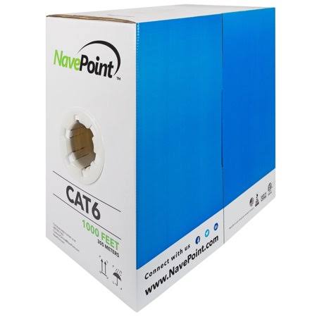 Cat6 Cable CMR Copper Riser UTP 23AWG 550mhz Network Ethernet 1000ft Yellow Bulk G500931