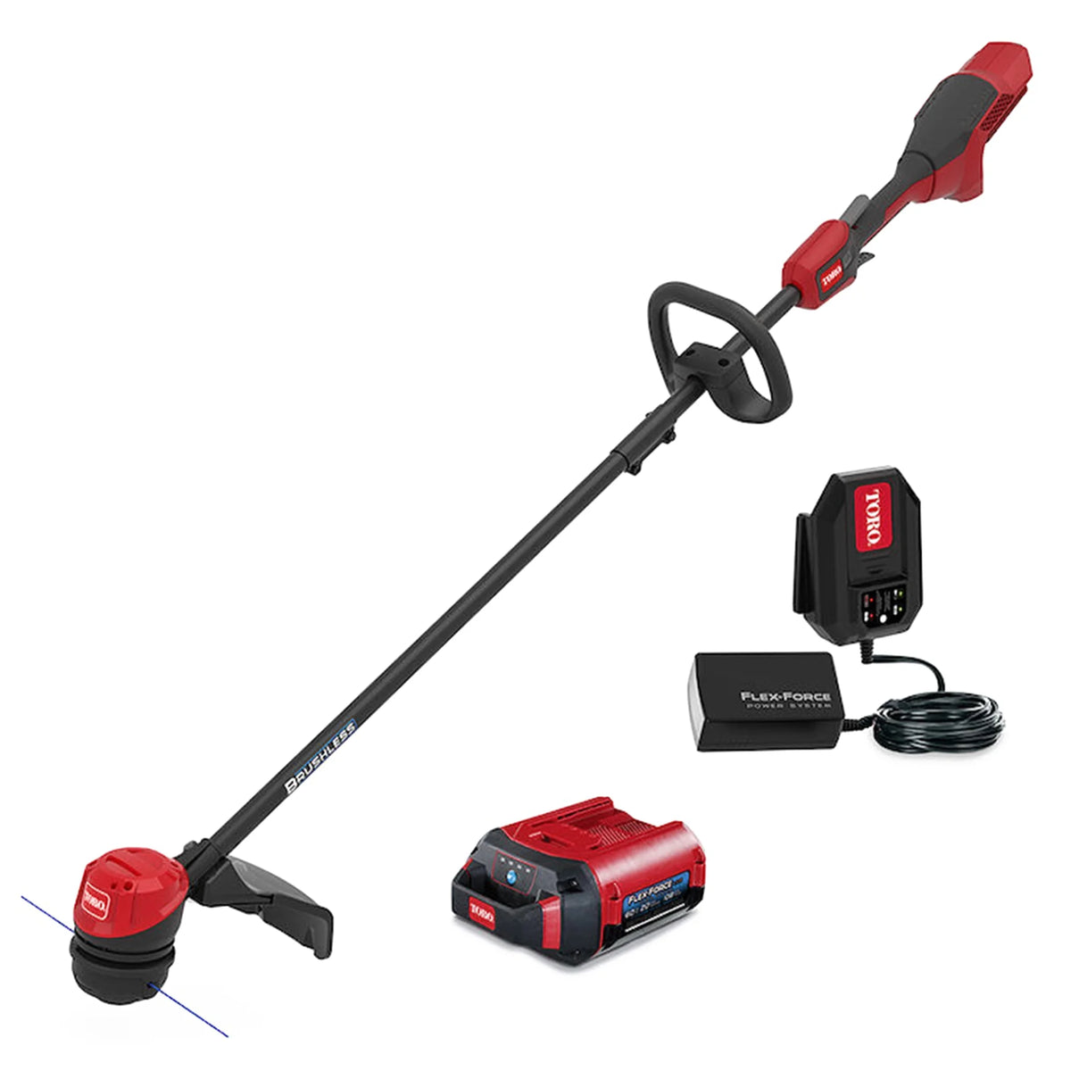 60V Brushless String Trimmer with Battery & Charger J518