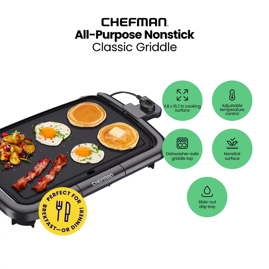 Electric Griddle Non-Stick 10"x16" Black N9980