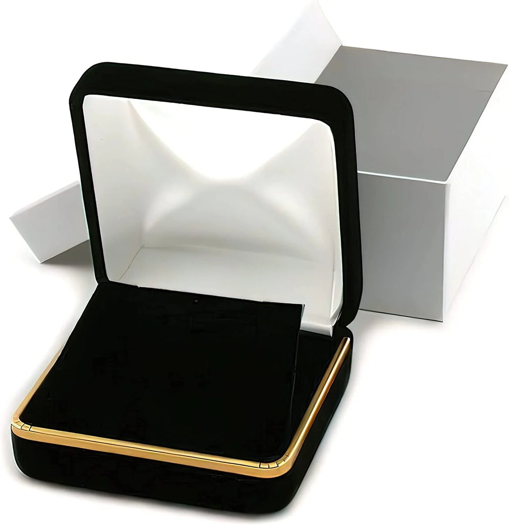 14K White Gold Box Pendant Chain Necklace (16 inch) S873940