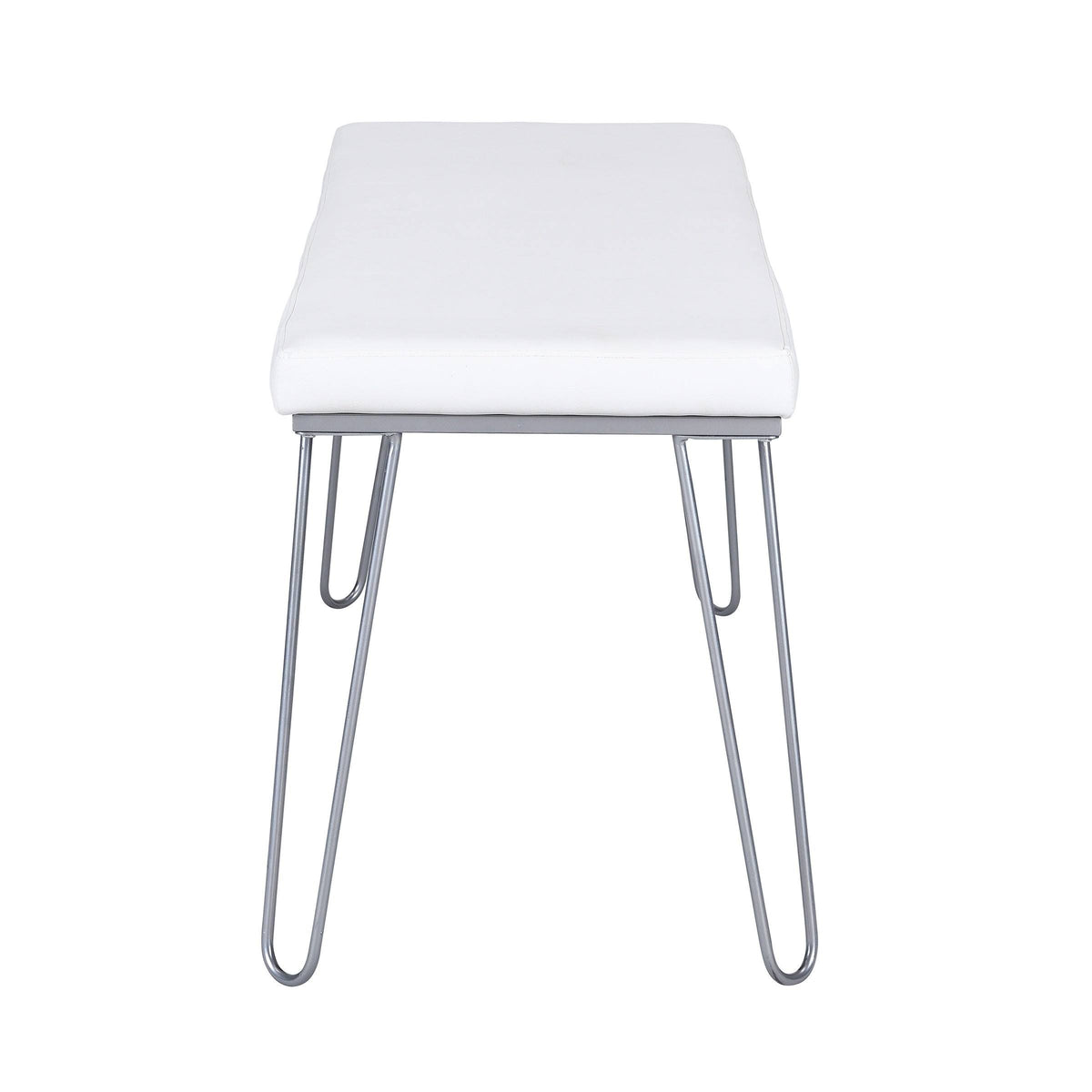 Silver / White Long Bench S339314