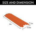 Orange Polyurethane 2-Channel Drop-Over Cable Protector with L-Shaped Connectors K26757