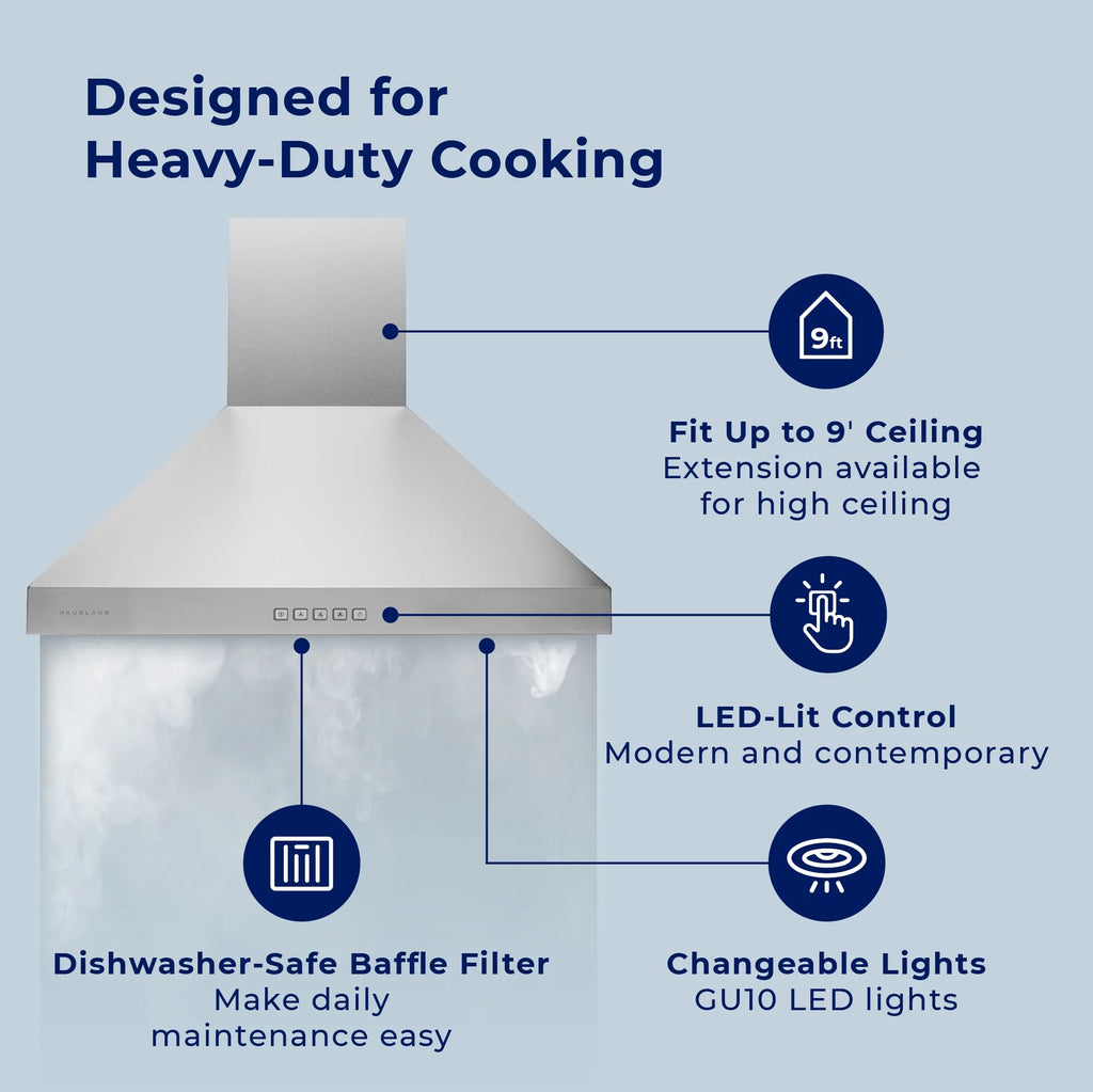 30” Wall Mount Range Hood Stainless Steel L265874