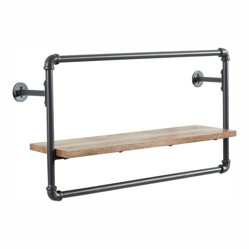 Sand Black Wood Wall Shelf Q7733