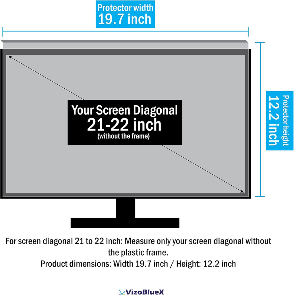 32 inch Anti-Blue Light Monitor Screen Protector Panel (28.5 x 17.1 inch) D586
