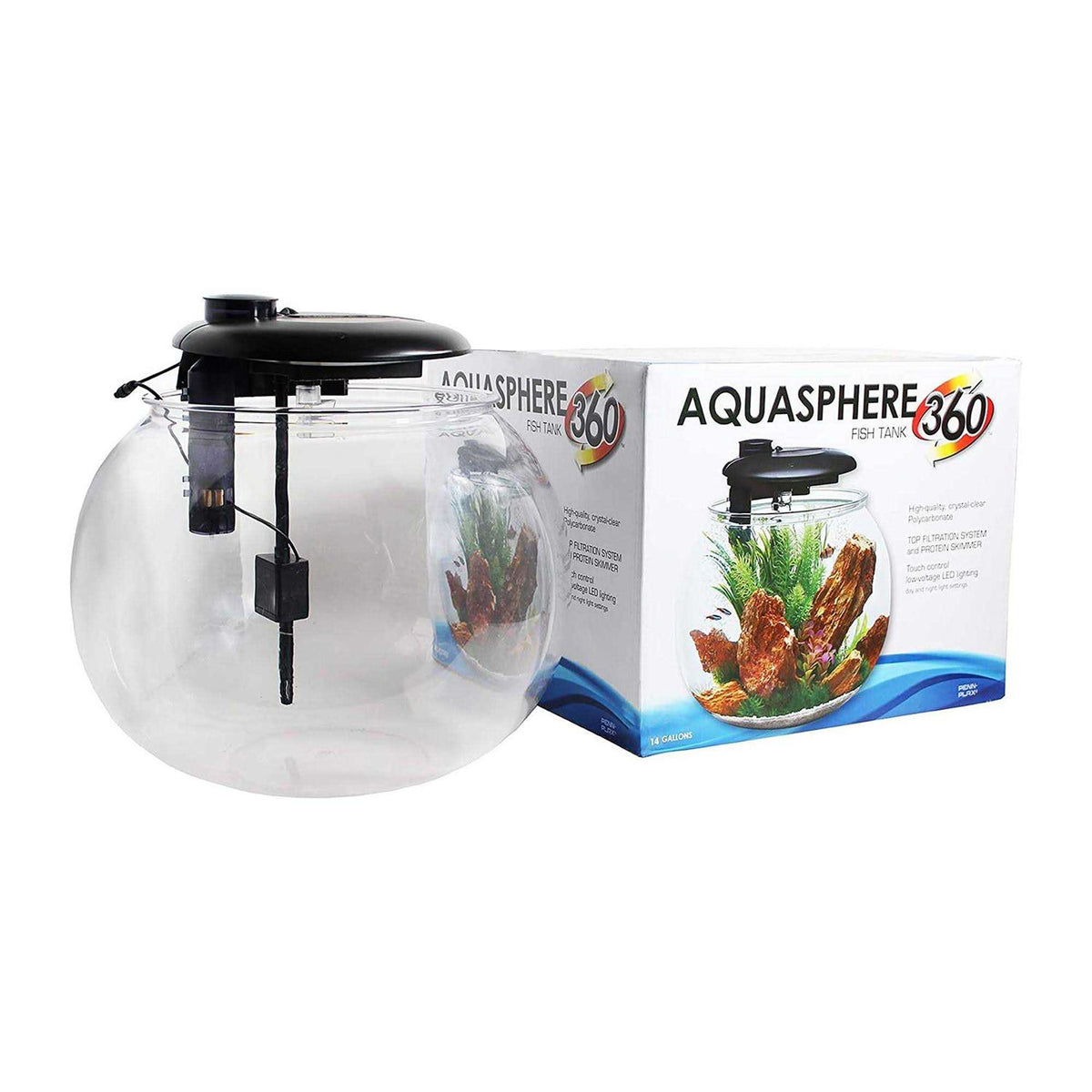 Polycarbonate Bowl-Shaped Aquarium 14 Gallon A647926
