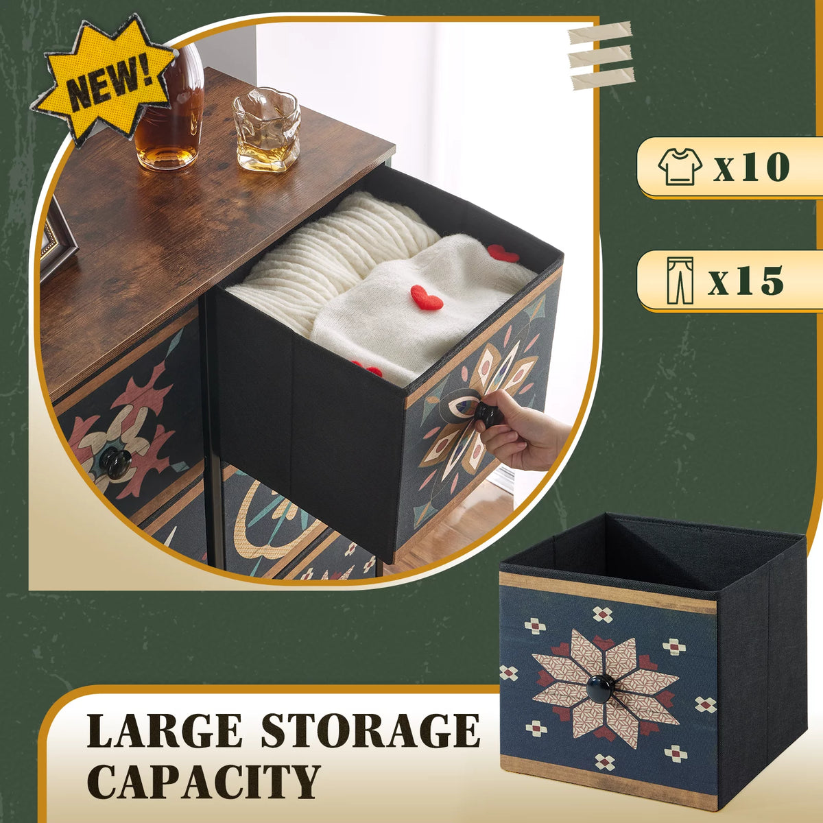8 Drawer Colorful Dresser R5794