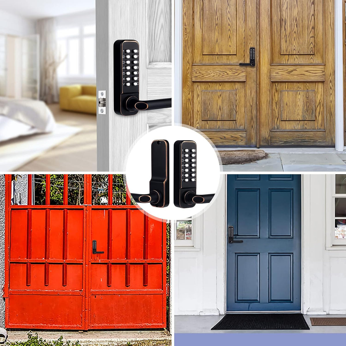 Keyless Entry Door Lock with Keypad Door Knob and Lever Handle D4670