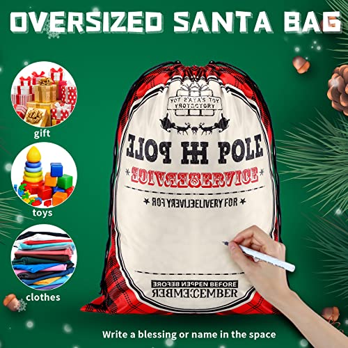 6 Pcs Large Polyester Drawstring Gift Bag W464264
