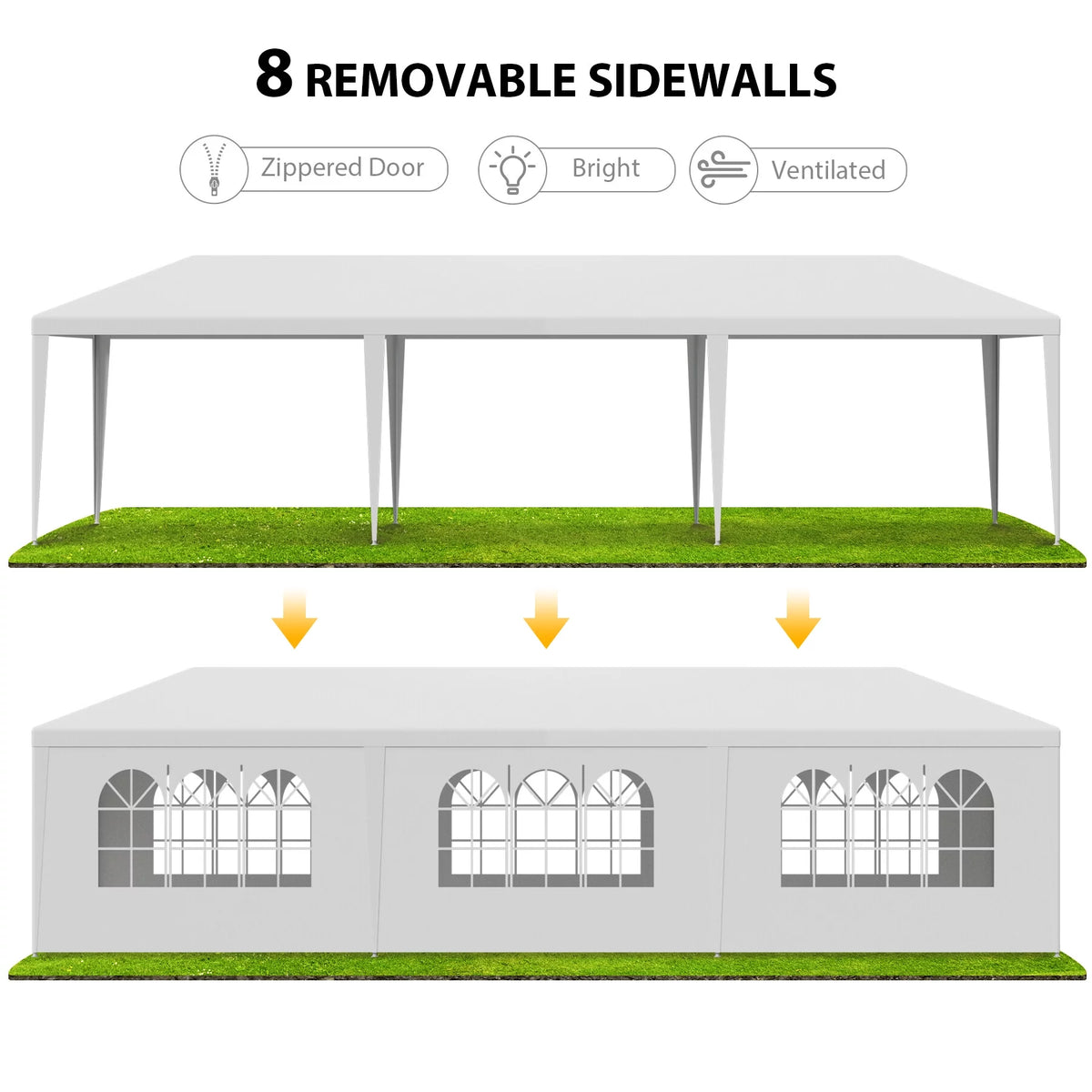 10'x30' White Outdoor Party Tent O6193