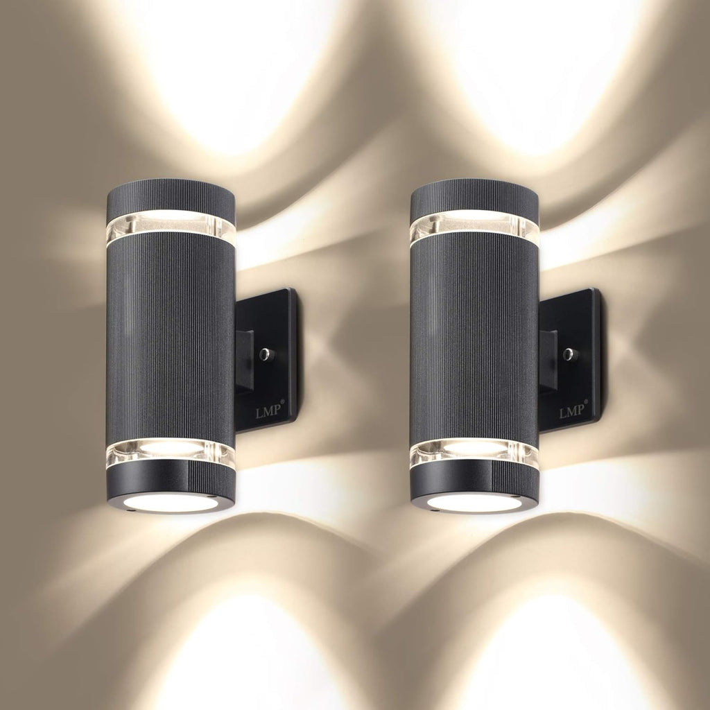 4 Pack LED Outdoor Wall Light, Aluminum Waterproof, 3000k 5W W27775