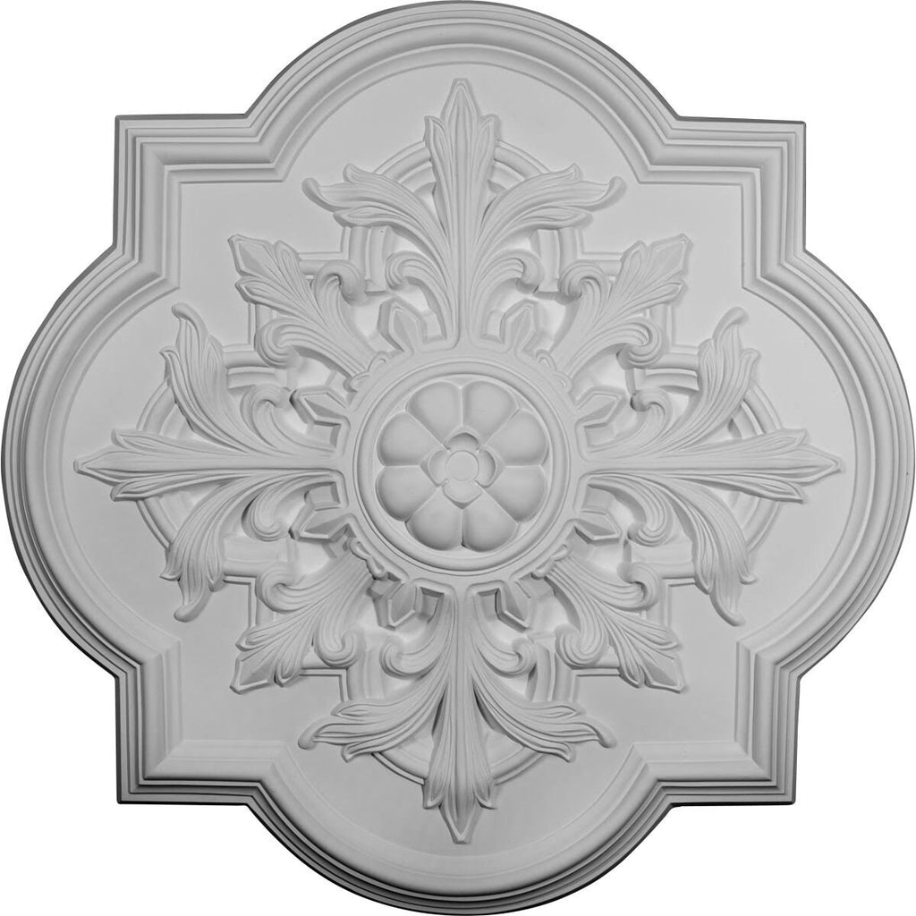 31 1/4x22OD x 2x22P Ceiling Medallion Hand-Painted Walnut V50357